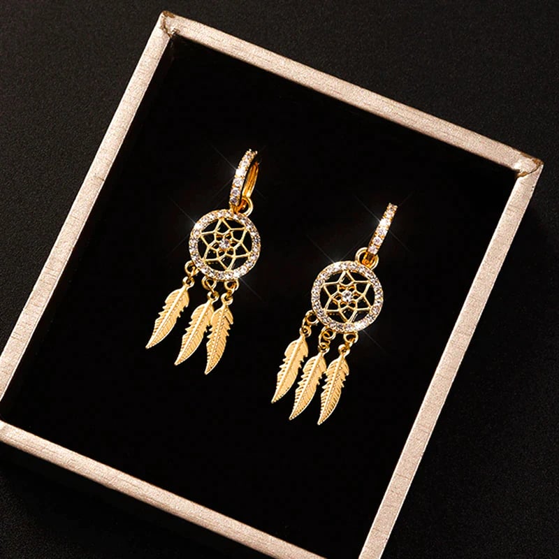 🔥Dreamcatcher Crystal Charm Earrings