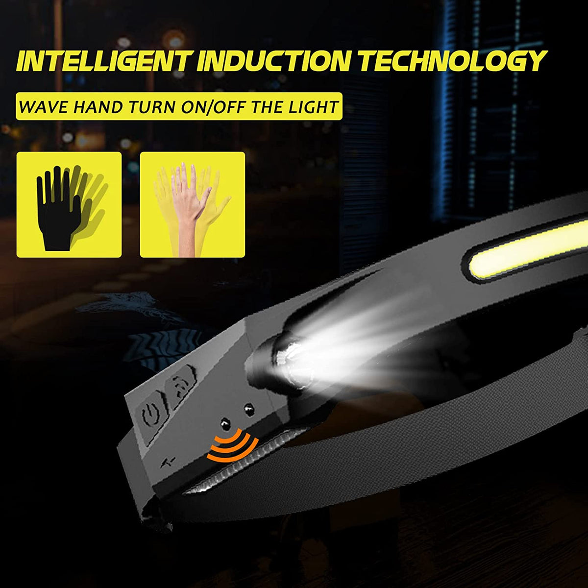 😍Watching the outdoor riding night running COB headlight