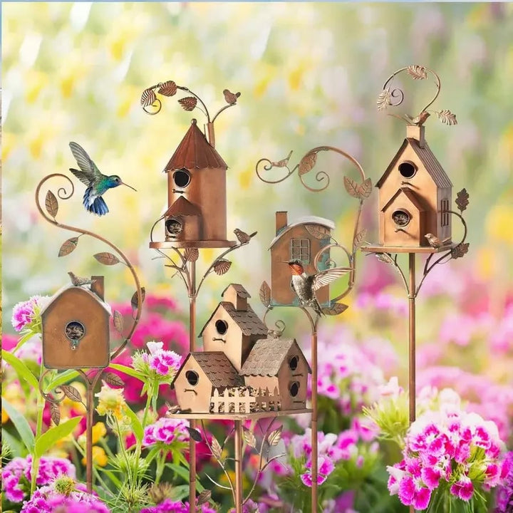 🔥49% OFF - Birdhouse Garden Stakes