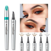 3D Waterproof Microblading Eyebrow Pen 4 Fork Tip Tattoo Pencil (2 Stück)