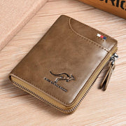 🔥 BIG SALE - 47% OFF 🔥🔥Men Wallet Zipper Genuine Leather Purse ( RFID PROTECTED )