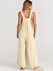 Last Day 48% OFF🔥Women's Sleeveless Wide Leg Jumpsuit with Pockets❤️