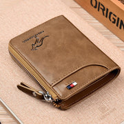 🔥 BIG SALE - 47% OFF 🔥🔥Men Wallet Zipper Genuine Leather Purse ( RFID PROTECTED )