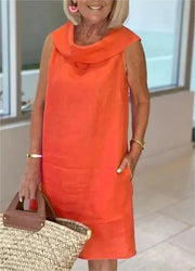 SUMMER RUFFLE COLLAR DRESS