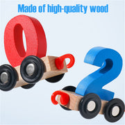 🔥Last Day Promotion 40% OFF - Numbers And Letters Magnetic Train Puzzle Wooden Toy Car