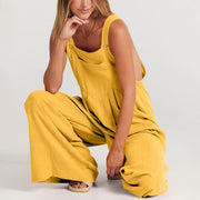 Last Day 48% OFF🔥Women's Sleeveless Wide Leg Jumpsuit with Pockets❤️