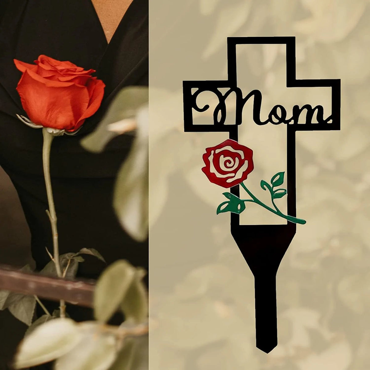 Memorial Day Sale 47%OFF - Cemetery Memorial Cross Stake for Parents