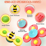 🎉2023 NEW YEAR Hot Sale-Suction Cup Spinner Toys（3 piece set）Buy 2 Free Shipping