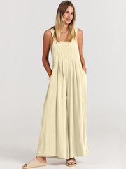 Last Day 48% OFF🔥Women's Sleeveless Wide Leg Jumpsuit with Pockets❤️