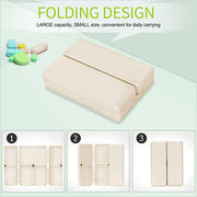 Daily Pill Organizer, 7 Compartments Portable Pill Case Travel Pill Organizer,[Folding Design]Pill Box