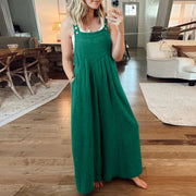 Last Day 48% OFF🔥Women's Sleeveless Wide Leg Jumpsuit with Pockets❤️