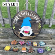 🎉 Last Day Promotion-47% OFF 🎉-Cute 3D Seasonal Interchangeable Gnome Door Hanger