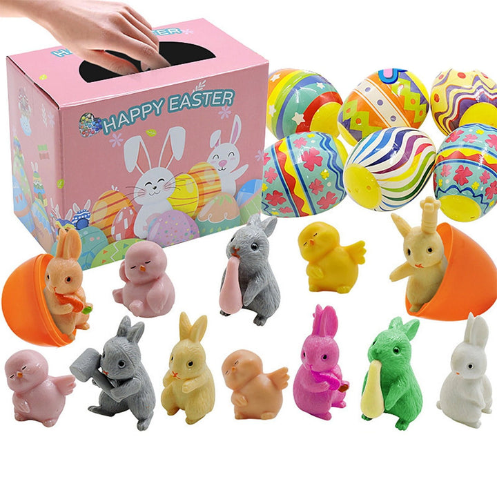 Easter Eggs Filled With Pullback Construction Vehicles, Cute Animals, Dinosaurs, Jewelry pieces and Bunnies