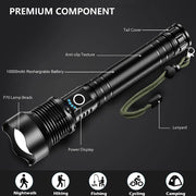 LED Rechargeable Tactical Laser Flashlight