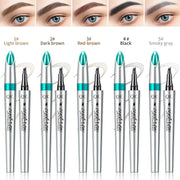 3D Waterproof Microblading Eyebrow Pen 4 Fork Tip Tattoo Pencil (2 Stück)
