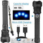 LED Rechargeable Tactical Laser Flashlight