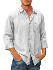 🔥Mens Long Sleeve Button Down Shirt