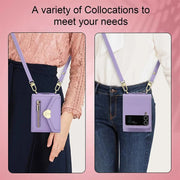 Crossbody Wallet Case of Women for Samsung Galaxy Z Flip3 5G\/ Flip4