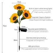 Waterproof Solar Sunflower Light