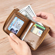 🔥 BIG SALE - 47% OFF 🔥🔥Men Wallet Zipper Genuine Leather Purse ( RFID PROTECTED )