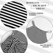 🔥2023 Hot Sale 😊Casual Sleeveless Striped Midi Dresses(49% OFF🎉)