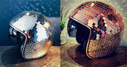 Disco ball Helmet with Retractable Visor