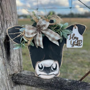 48% OFF🔥-Farmhouse Cow Head Welcome Wreath