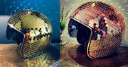 Disco ball Helmet with Retractable Visor
