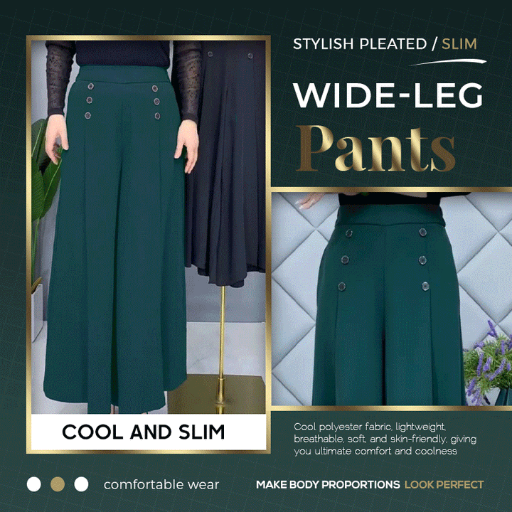 🔥49% OFF🔥[Comfy and Cool] Stylish Pleated Wide-leg Pants